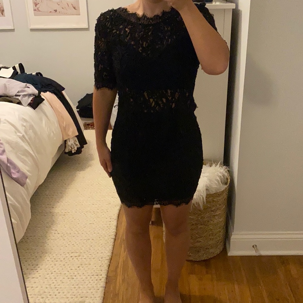 Black lace dress